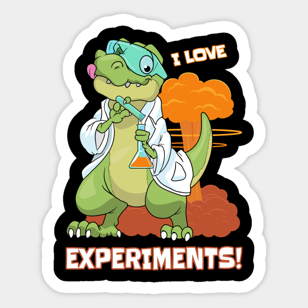 Trust me i'm a Chemist funny T-Rex chemical laborant Sticker by ELFEINHALB